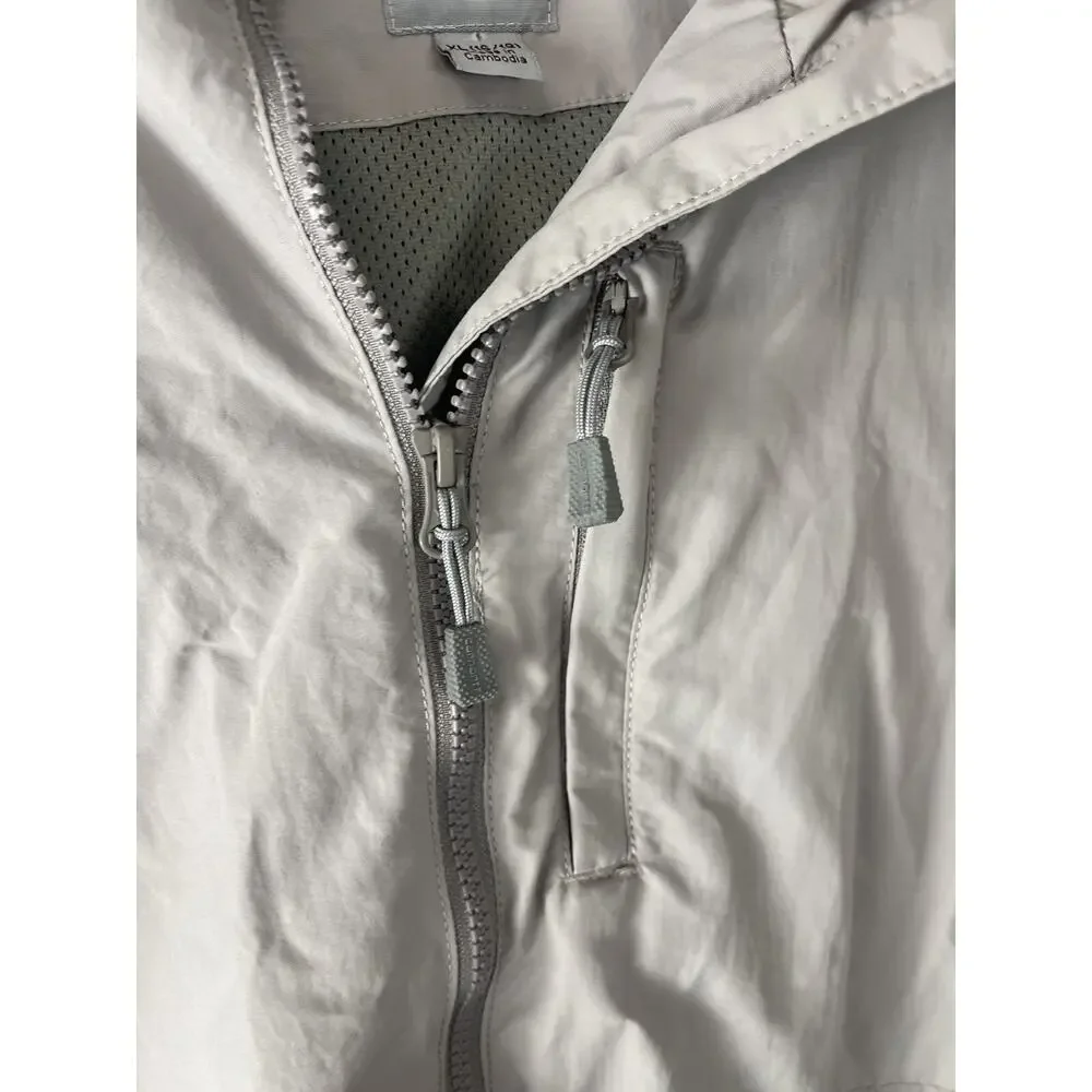 Carhartt Jacket Women Extra Large 16 18 Gray Hooded Windbreaker Lightweight N192